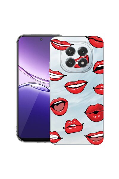 bestcase ¬Æ Husa pentru OPPO F29 Pro cu Design Lips - Kiss Pattern, Clear Sli...