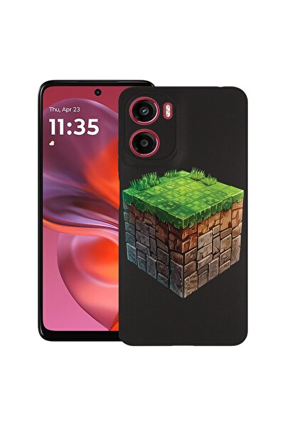 bestcase ¬Æ Husa pentru Motorola Moto G06 cu Design Minecraft World, TPU Mat ...