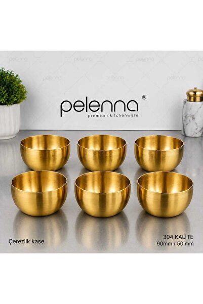 Pelenna Çelik Lüks Çerezlik PVD Gold Kaplama ; 9 cm.