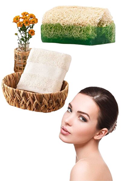 Nadom Set of 2 Natural Pumpkin Fiber Goat Milk Aloevera Soap Hand Face Drying...