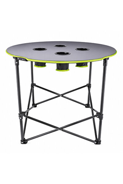 PARADISO Paradise Folding Table with Cup Holder 73x73x60cm