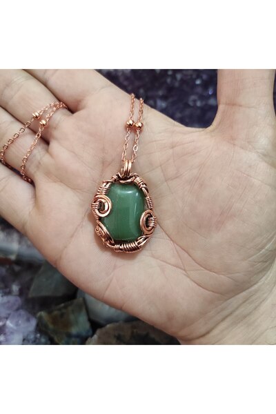 mba handmade jewelry Aventurine Crystal Necklace - Natural Stone Authentic Je...