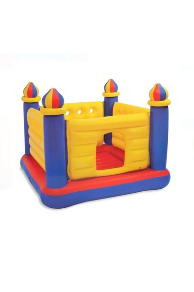 Intex Inflatable trampoline castle yellow/blue/red 1.75 × 1.75 × 1.35 m –