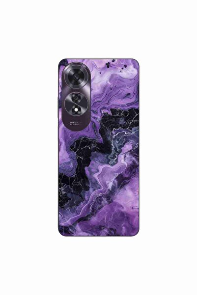 OEM Husa compatibila cu Oppo A60 4G Silicon Gel Tpu Model Abstract Purple Marble