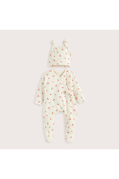 Chakra Cherry Boom Jumpsuit Hat Set Vanilla