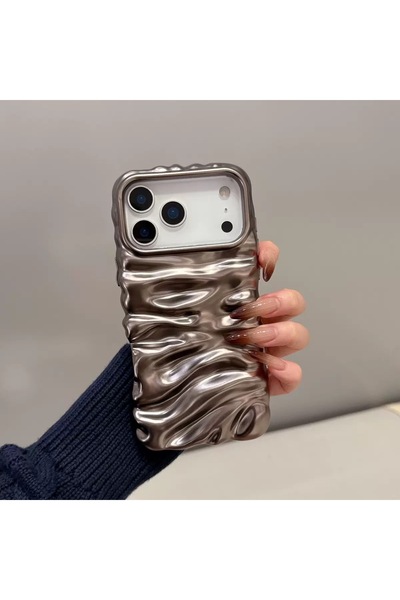 botyco Iphone 17 Pro Max (6.9 inç) Uyumlu Dalgalı Kırışık Detaylı 3d Yüzeyli ...