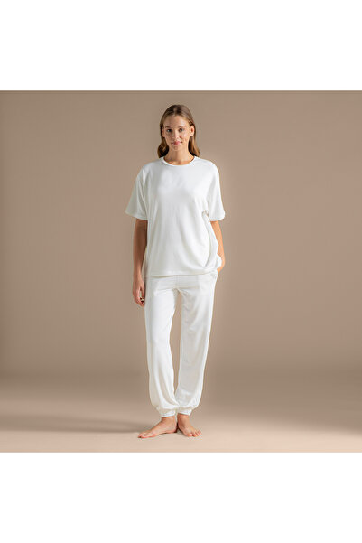 Chakra Dıana Pajama Set Ecru