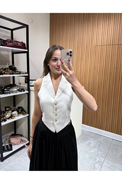 ÖzenButik Sırt Dekolteli Yelek