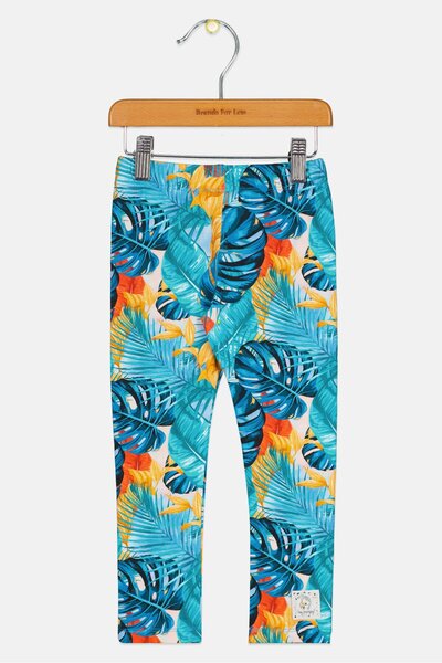 Hey Popinjay Toddlers Girl Floral Print Leggings, Multicolor