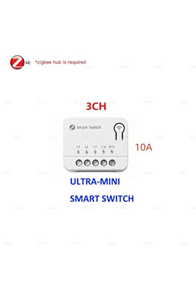 Choice5 1 قطعة مفتاح ذكي صغير DIY من نوع 1 بتقنية Zigbee 3.0، 3 قنوات، تحكم ث...