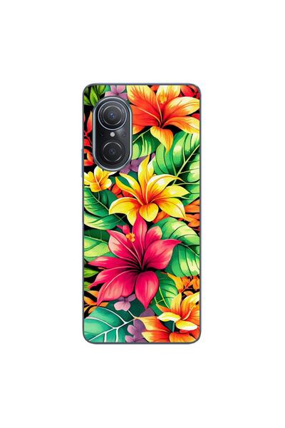 OEM Θήκη συμβατή με Huawei Nova 9 SE από σιλικόνη gel TPU με σχέδιο κρίνος
