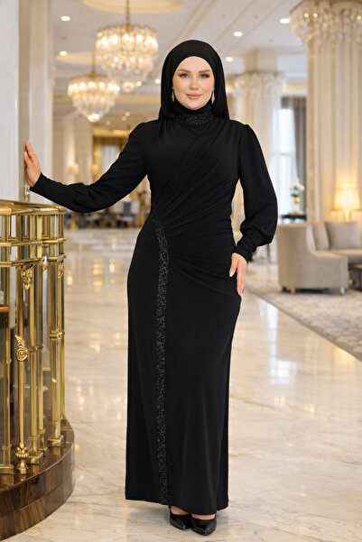 ELBENMODA Şık ve Zarif Taşlı Abiye Elbise 3021