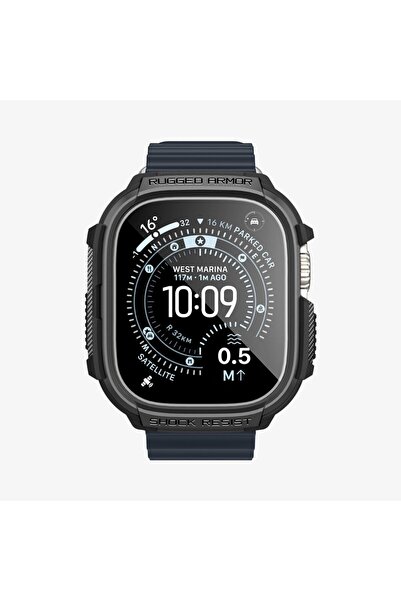 Spigen Apple Watch Ultra 49mm 3/2/1 Kılıf Rugged Armor + Cam Ekran Koruyucu M...