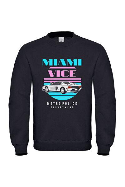 GILDAN Παιδικό Φούτερ Miami Vice - ΜΑΥΡΟ, 10 ετών