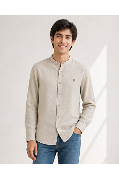 REDTAG Senior Boys Beige Casual Shirt