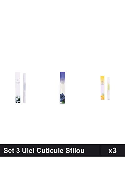 NAİLS Set 3 Ulei Cuticule Tip Stilou - Osmanthus, Blueberries, Lemon