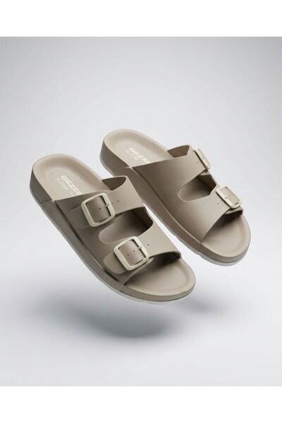 GEZER New Season Women's Daily Thick Sole Leather Home Street Balcony Terrace Garden Pool Beach Slippers