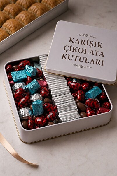 Taşhan Çarşı Lüks Karışık Çikolata ve Badem Şekeri Kutusu 700 gr - Premium He...