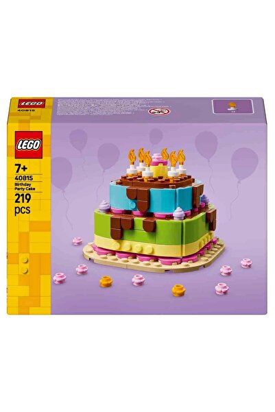 LEGO Doğum Günü Pastası 40815 - 7 Yaş ve Üzeri Çocuklar için Dekoratif Masa Süsü Yapım Seti (219 Par