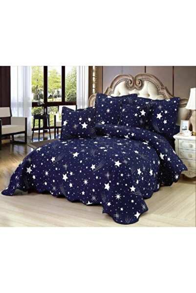 East Comfort Set husă de pilotă matlasată din bumbac, 5 piese, Albastru cu st...