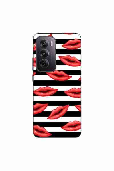 OEM Husa compatibila cu Oppo Reno12 Pro Silicon Gel Tpu Model Striped Kisses