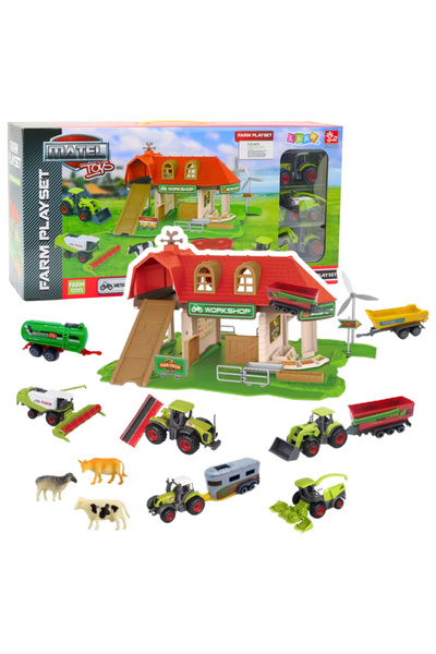 LeanToys Farma cu tractoare si animale 42el