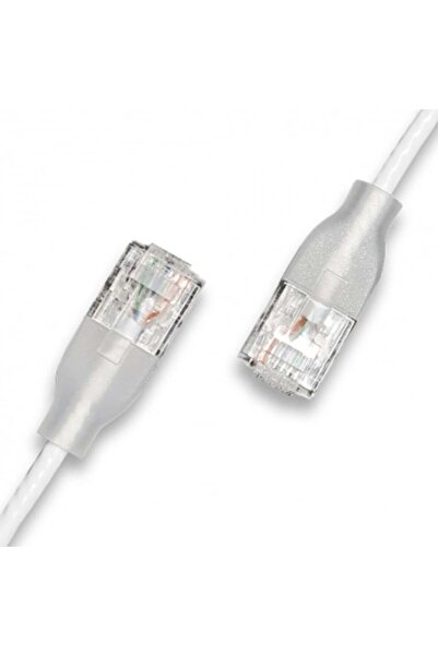 Wantec Cablu patch UTP CAT6a eGlow d=2,8mm 0,30m alb