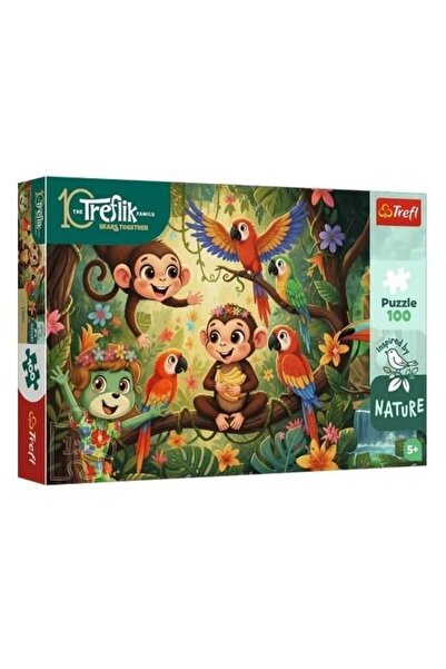 Trefl Puzzle 100 Rodzina Treflik√≥w Ma≈Çpki