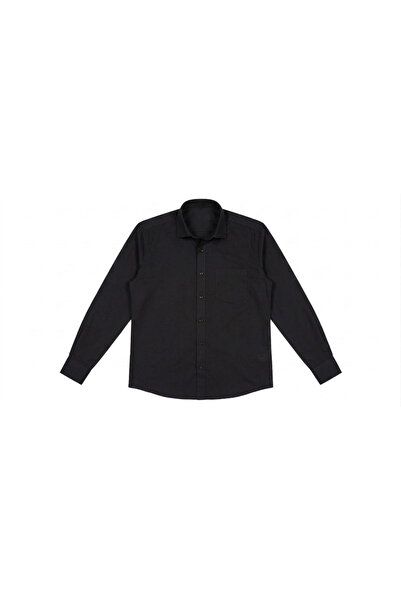 PandaForma Black Men's Cotton Slim Fit Komi,Restaurant Shirt
