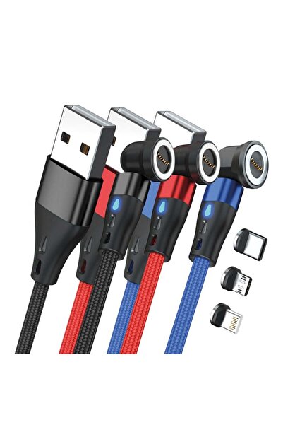 realpower Magnetic cable 3 Amp Set,1m,3 Kabel mit Adaptern