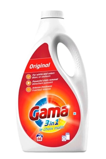 Gama Detergent de rufe lichid Gama, Universal, concentrat, 3in1, 3 l, 66 spalari