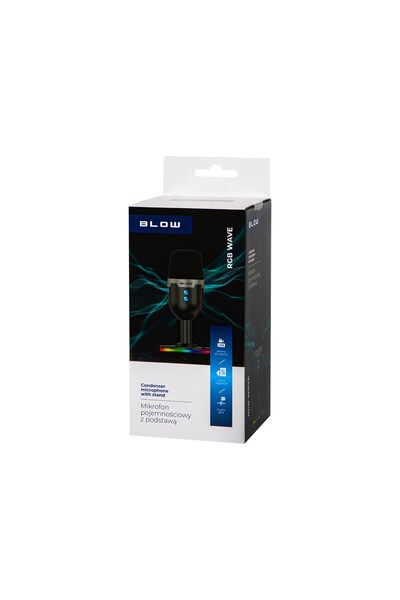 Blow Microfon de studio cu suport și LED