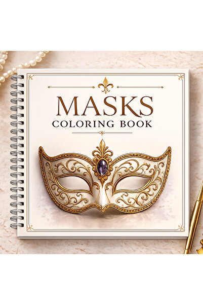 Z&R CRAFT Masks Coloring Book – Yetişkinler ve Gençler İçin Özel Boyama Kitab...