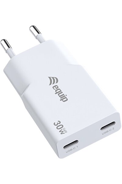 EQUIP Încărcător cu 2 porturi USB-C PD3.0 GaN Subțire 30W