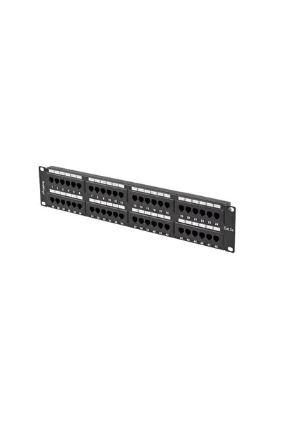 Lanberg Panou patch 48 porturi 2U 19 inch Cat.5e UTP negru