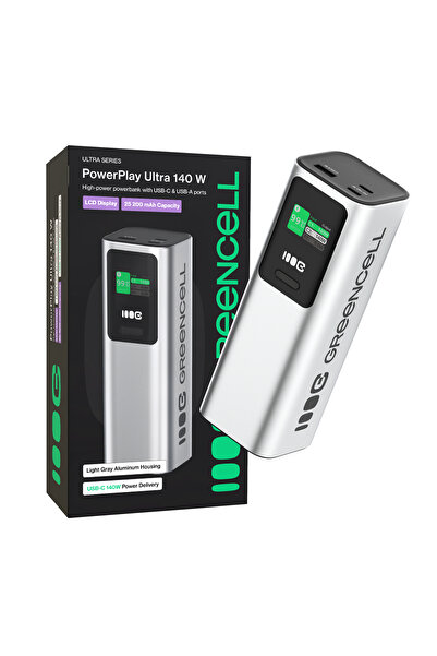 Greencell POWERBANK PowerPlay Ultra 25200mAh ÎNCĂRCARE RAPIDĂ 140W 2x USB-C P...