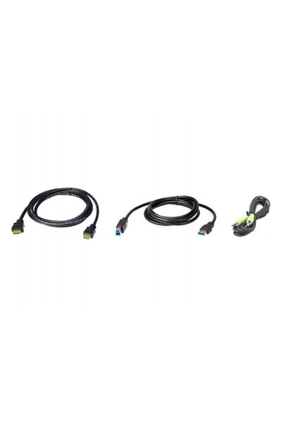Aten 2L-7D02UHX3 2m 2L-7D02UHX3, 1.8 m, USB, USB, HDMI, Negru, Masculin