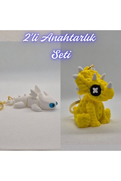 3DAtölyeMaker How to Train Your White Dragon Dragon and Yellow Knitted Patter...
