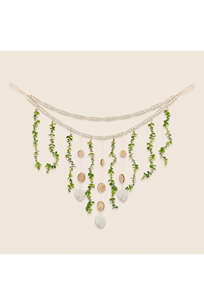 GORGECRAFT Decor de perete suspendat cu eucalipt, 1,4 x 0,7M, artificial, cu ...