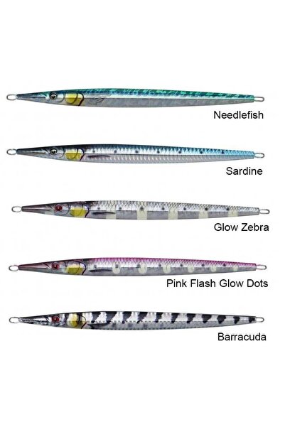 Genel Markalar 3D Needle Jig 120 gr 21,5 cm Sahte Balık Pink Flash Glow Dots