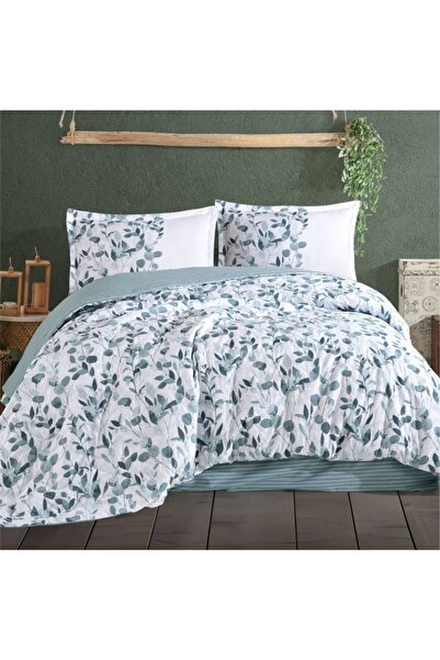 DENİZLİ ÇEYİZ Clasy Double 4 Season Quilted Duvet Cover Set Putto Mint
