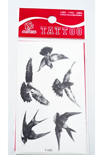 Zuum Accessories Kuş Model Küçük Boy , Minimal Geçici Dövme,Tattoo