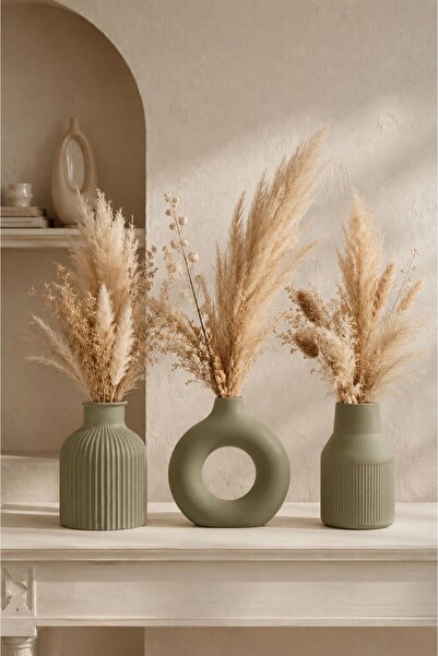 Minima Art Studio Vază în stil scandinav, minimalistă, boemă, 3 bucăți (11 cm...