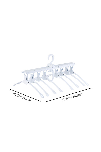 Choice WHITE 1pcs, 8-in-1 Folding Clothes Hanger Travel Drying Rack Home Non-...