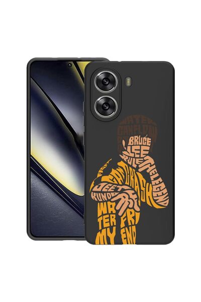 bestcase Калъф за Poco X7 Pro 5G, Калиграфия Брус Лий, Тънък силиконов 0.8ММ,...