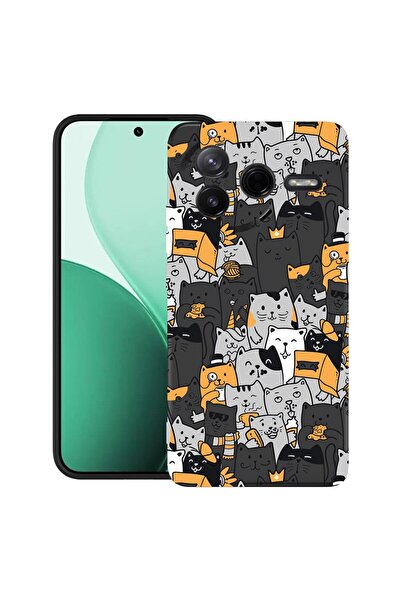 bestcase ¬Æ Husa TPU Ultra Slim Compatibil cu Poco F7 Pro, cu Design Cat Patt...
