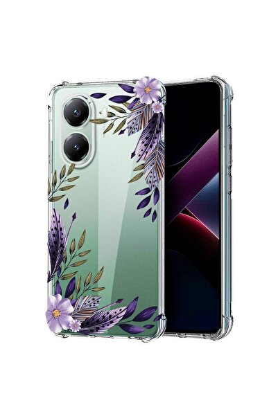 bestcase ¬Æ Husa Anti Shock Compatibila cu Poco X7 Pro 5G, Floral - Levander,...