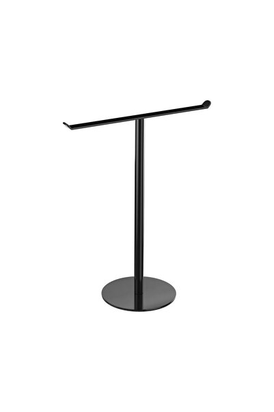 Choice black T-Shape Vertical Hand Towel Holder Countertop Towel Rack with Ba...