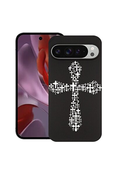 bestcase Θήκη για Google Pixel 9 Pro XL, Σχέδιο σταυρού, Λεπτή σιλικόνη 0.8MM...