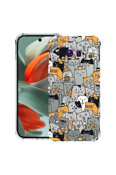 bestcase ¬Æ Husa pentru Google Pixel 9 Pro XL, Anti Shock 1.5MM, Cat Pattern,...
